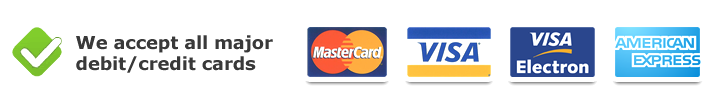 We accept all major credit cards